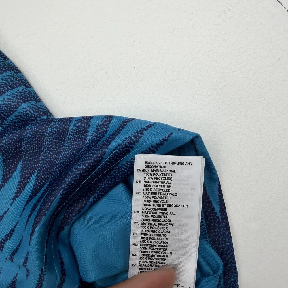Colombia Soccer Jersey Youth Large 13-14 Blue Boy Adidas ClimaCool National Team